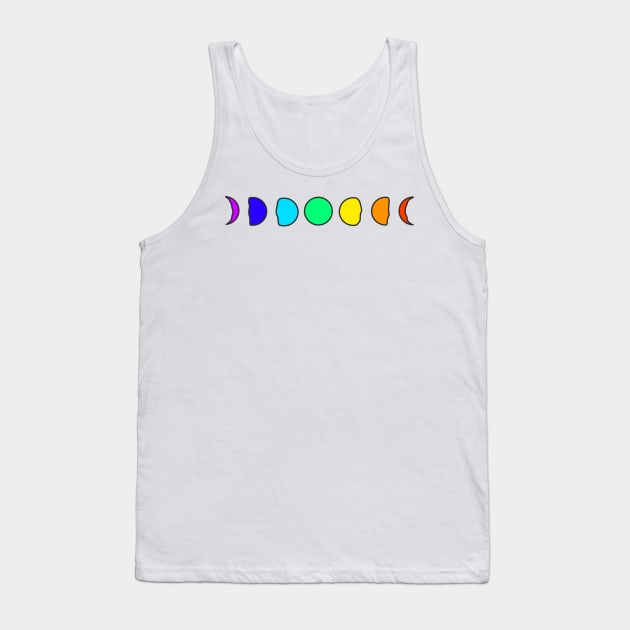 Rainbow Moon Phases Tank Top by faiiryliite